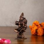 Pure Copper Relaxed Sita Ram Idol | 4" (10.2 cm) Height | 0.45 kg Premium Sacred Art | Serene Divine Couple | Traditional Temple Grade Murti